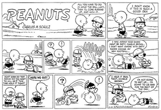 Illustration for article titled Today's The 58th Anniversary Of Lucy Snatching Charlie Brown's Football